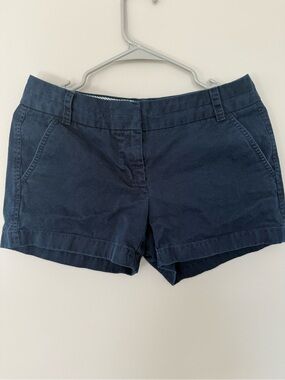 J. Crew Navy Cotton Bermuda Shorts